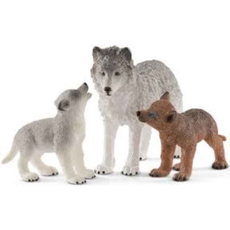 Schleich Mother Wolf with Pups SCH42472