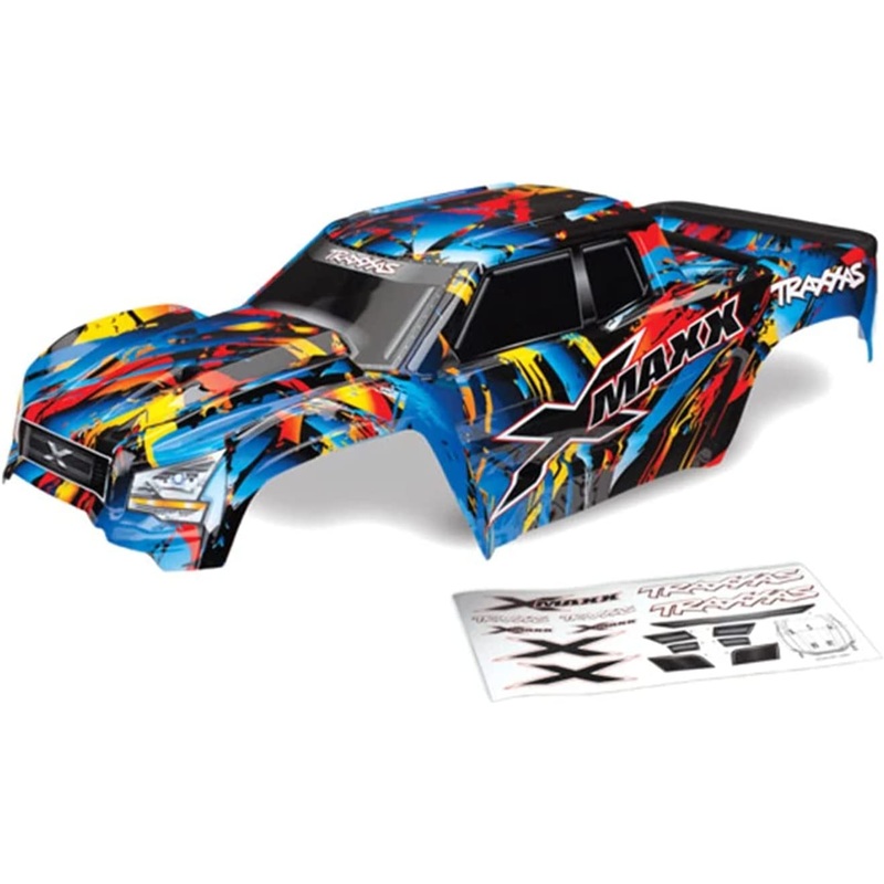 Traxxas Body, X-Maxx, Rock n’ Roll (Painted, Decals Applied) (Assembled with Tailgate Protector)