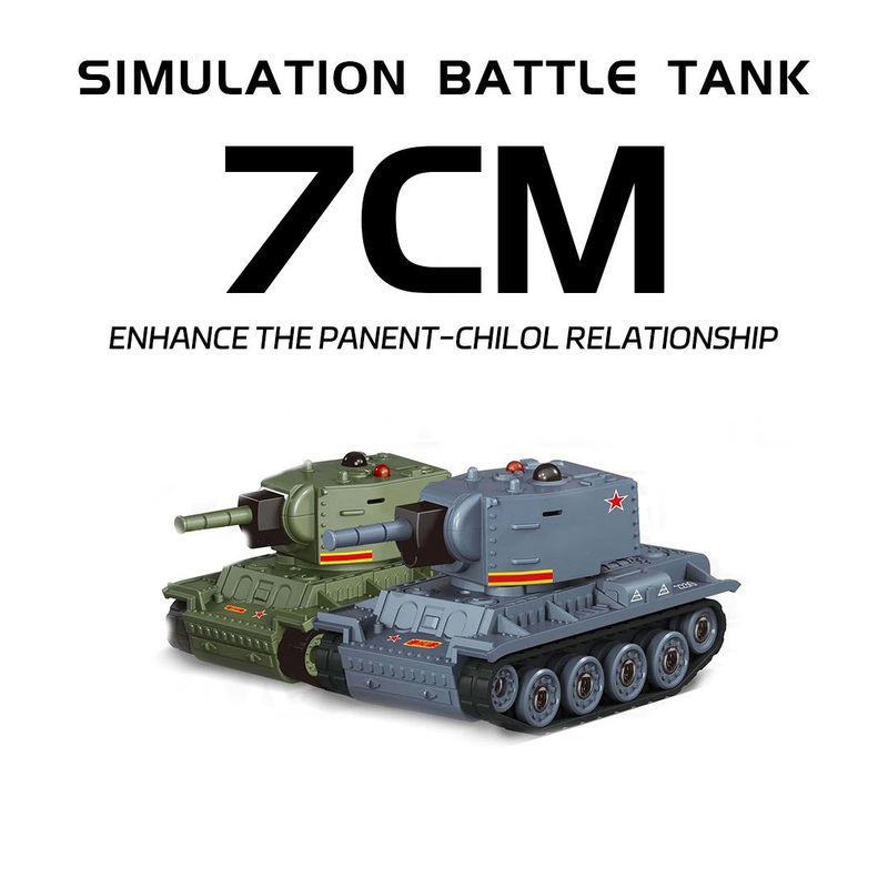 1/64 Super Mini RC Battle Tank Soviet-style IR Combat Rotating Turret Toy Solo Training  1 Green Tank
