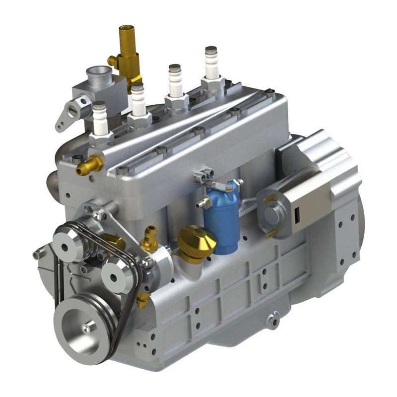 CISON FL4-175 Flathead Inline 4 Cylinder Four Stroke 9,000rpm RC Water-cooled Gasoline Engine 17.5cc Assembly Version