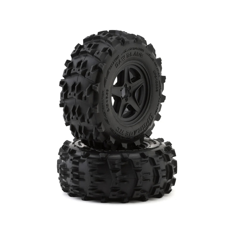 UpGrade RC Saw Blade 2.8″ Pre-Mounted Off-Road Tires w/5-Star Wheels (2) UPG-10003