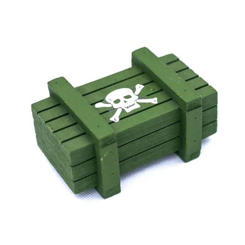 Simulated Wooden Box for 1/10 Scale RC Car TYPE B (10550mm) Green