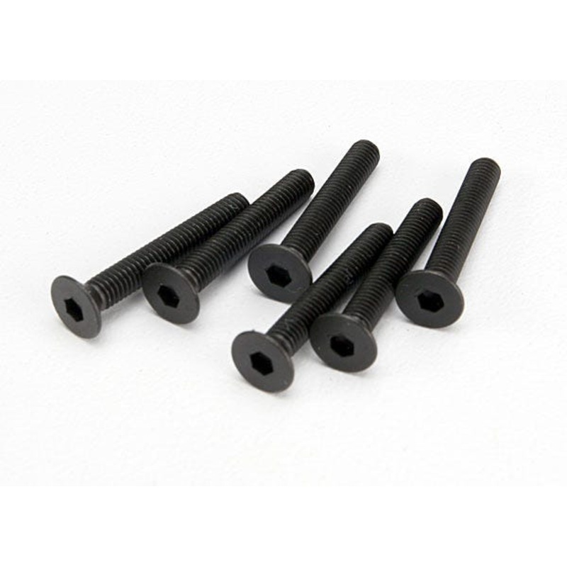 TRA 4857 Screws, 3x20mm Countersunk (6)