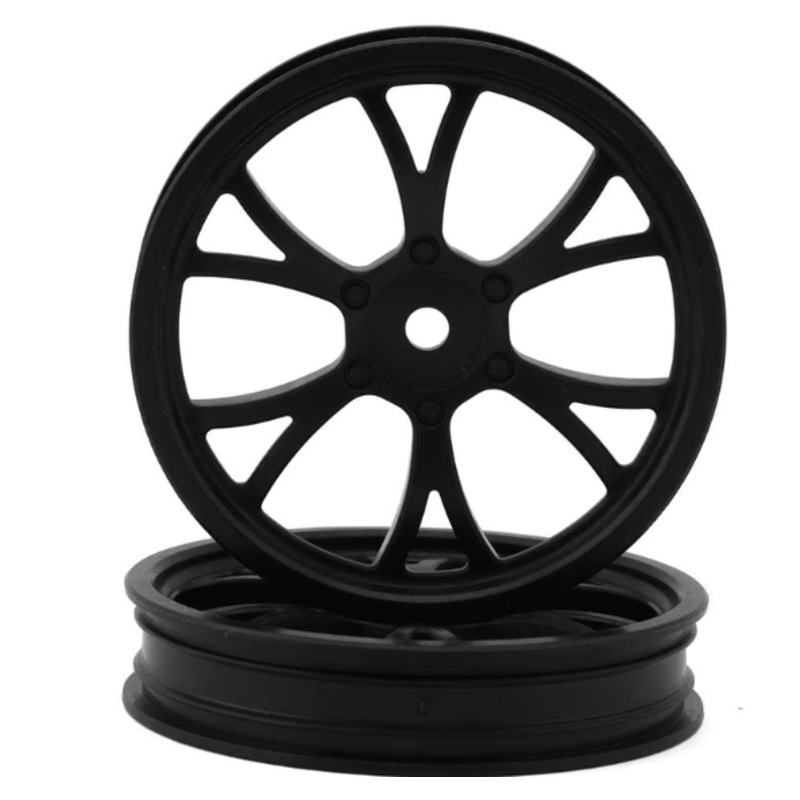 eXcelerate Super V Drag Racing Front Wheels (Black) (2) w/12mm Hex