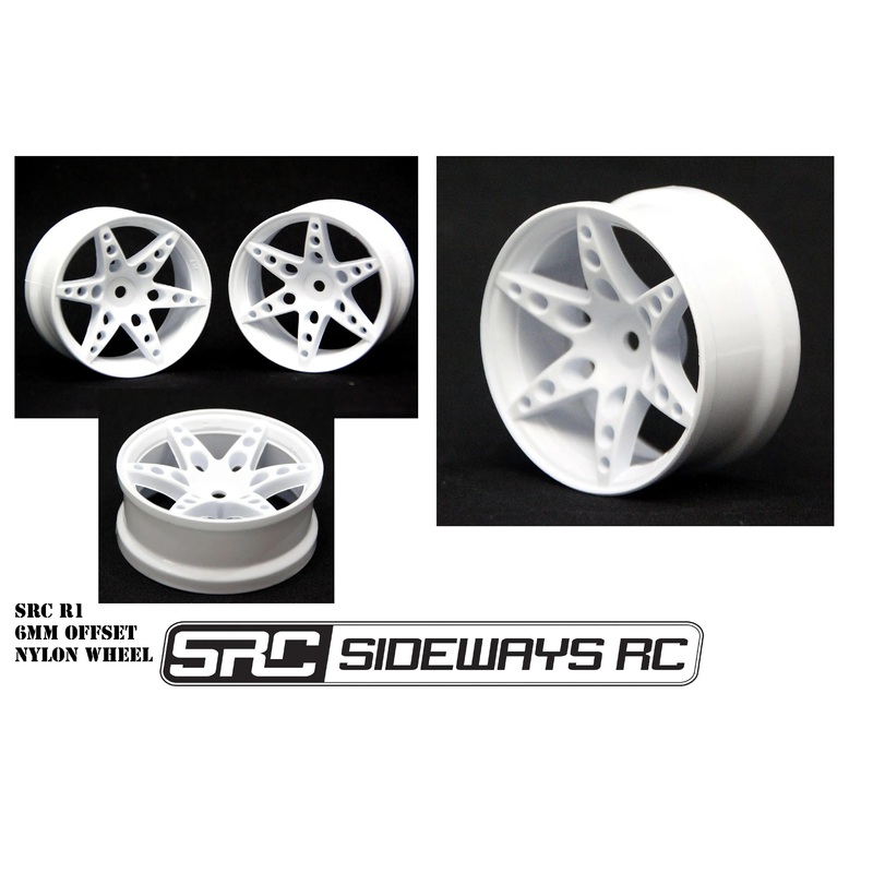 Jantes R1 dport +6mm – Blanches – SRC Sideways RC