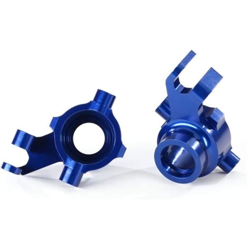 Traxxas 8937X Steering Blocks, 6061-T6 Aluminum (Blue-Anodized), Left & Right