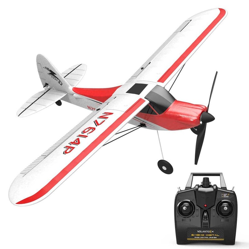 VOLANTEXRC Sport Cub 500 Wingspan Airplane 2.4Ghz 4CH RC Airplane with Xpilot Gyro – RTF