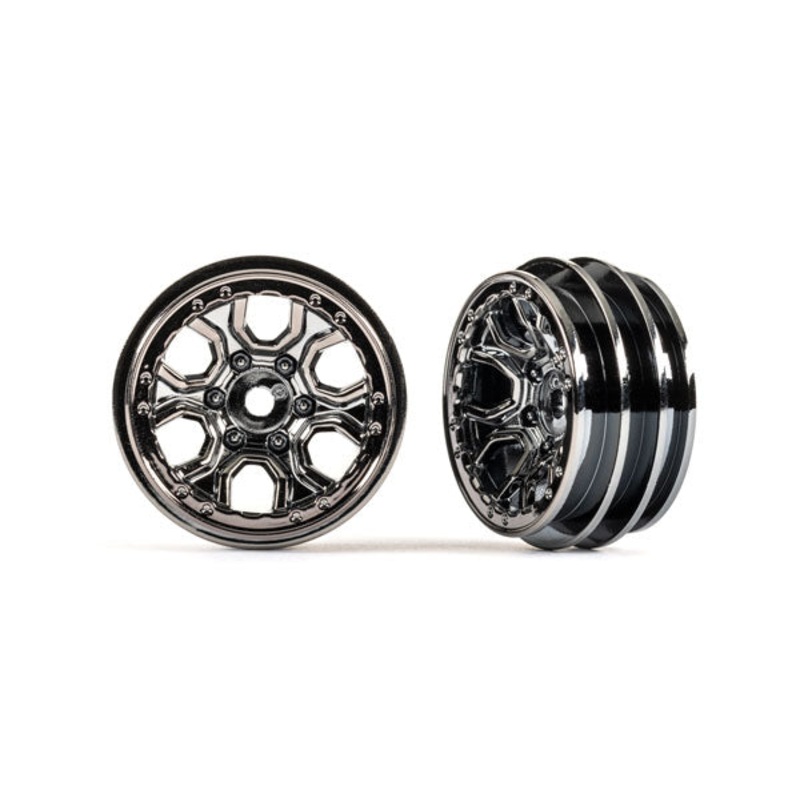 1.0″ Wheels, Black Chrome