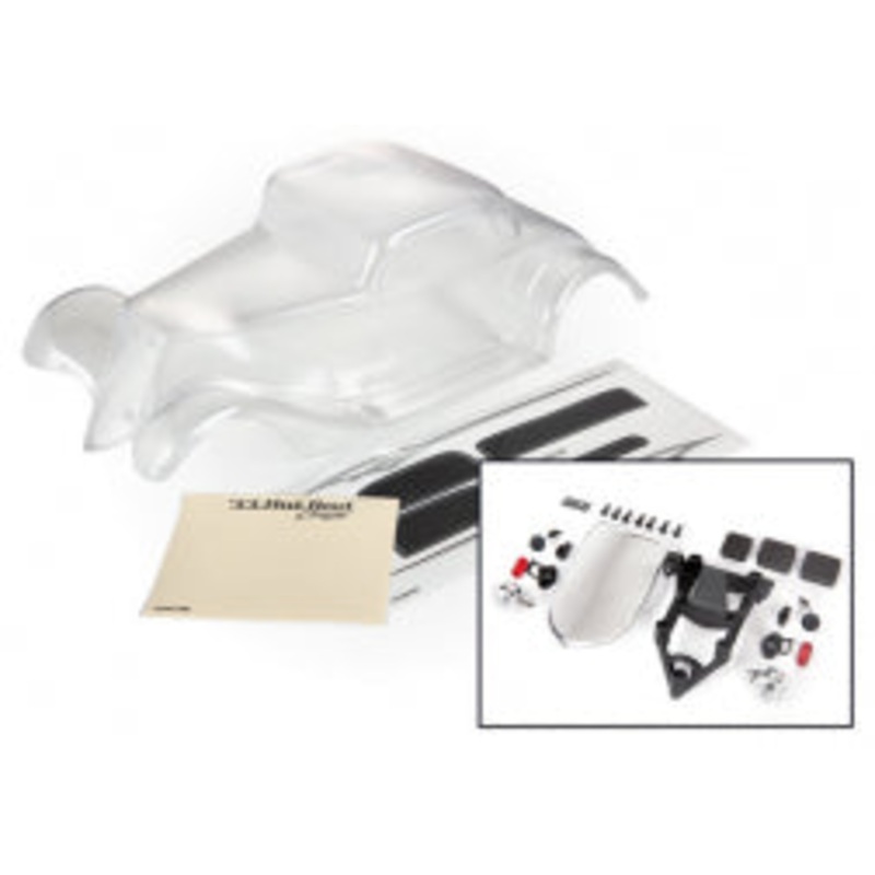 Body, Factory Five ’33 Hot Rod Coupe (Clear, Requires Painting)/ Foam Pads (Front and Rear)/ Decal Sheet (Includes Front Grille, Side Mirrors, Headlights, Tail Lights, Mounting Hardware)