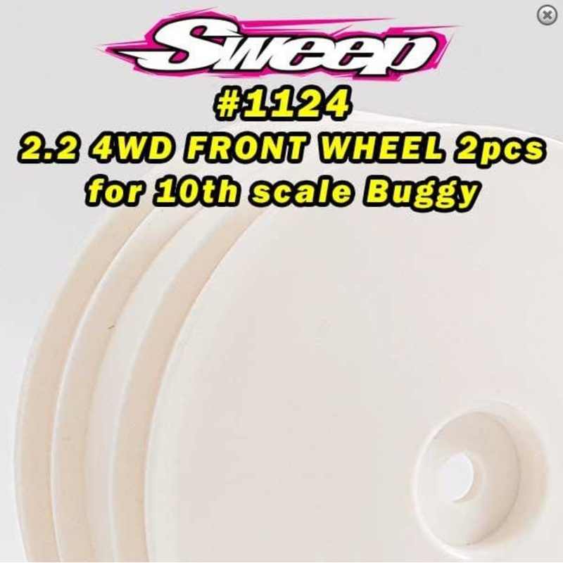 1/10 Buggy 2.2″ 4WD Front Wheel, White (2)