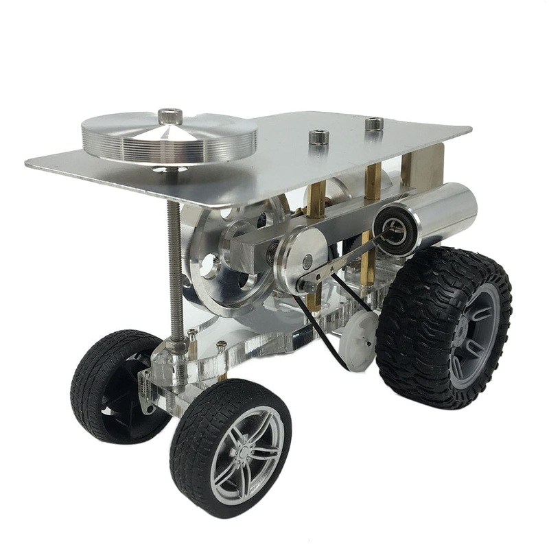 Single Cylinder Hot Air Stirling Engine Tractor Model Engine Physical Experiment Toy