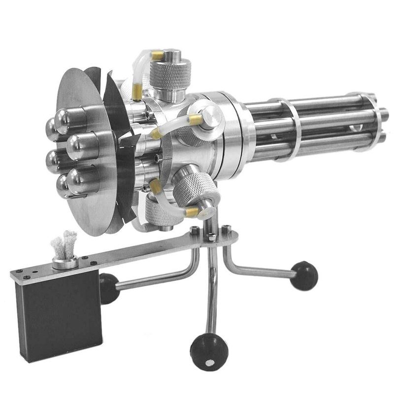 STEM Gatling 6 Cylinder Stirling Engine Model External Combustion Engine