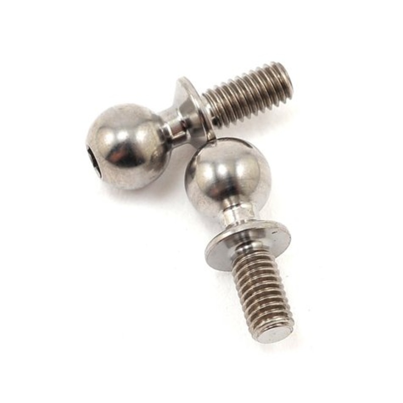 Team Associated 6mm Factory Team Heavy Duty Titanium Ball Stud Set (2)