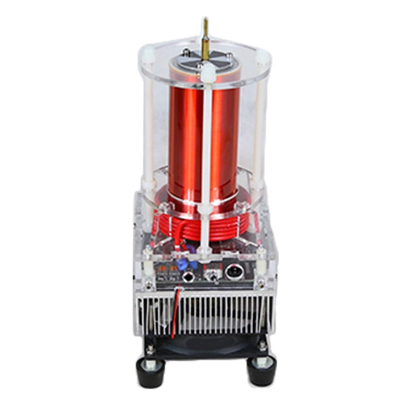 Stark Single Tube Tesla Coil with Glow Tube Musical Educational Exhibits Science Model Toy Transparent