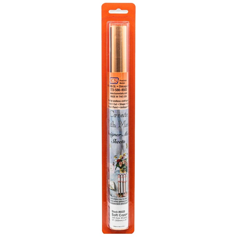 .005 Copper (Soft) Foil 12″x30″