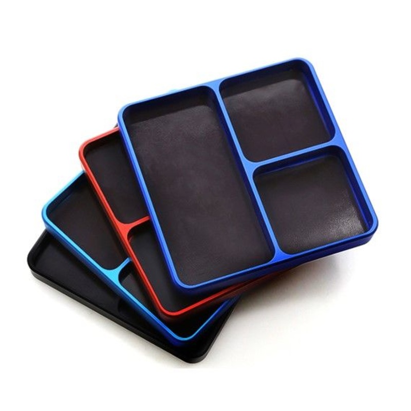 Magnetic Screw Tray (3 Compartments) Red