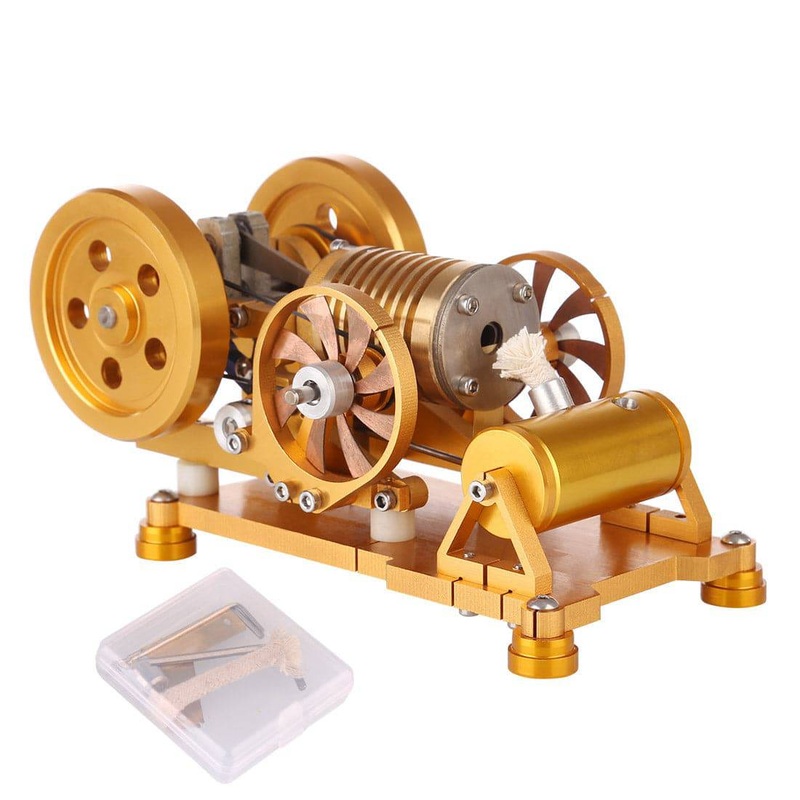 Vacuum Flame Licker Stirling Engine Model Toy with Brass Cylinder Piston