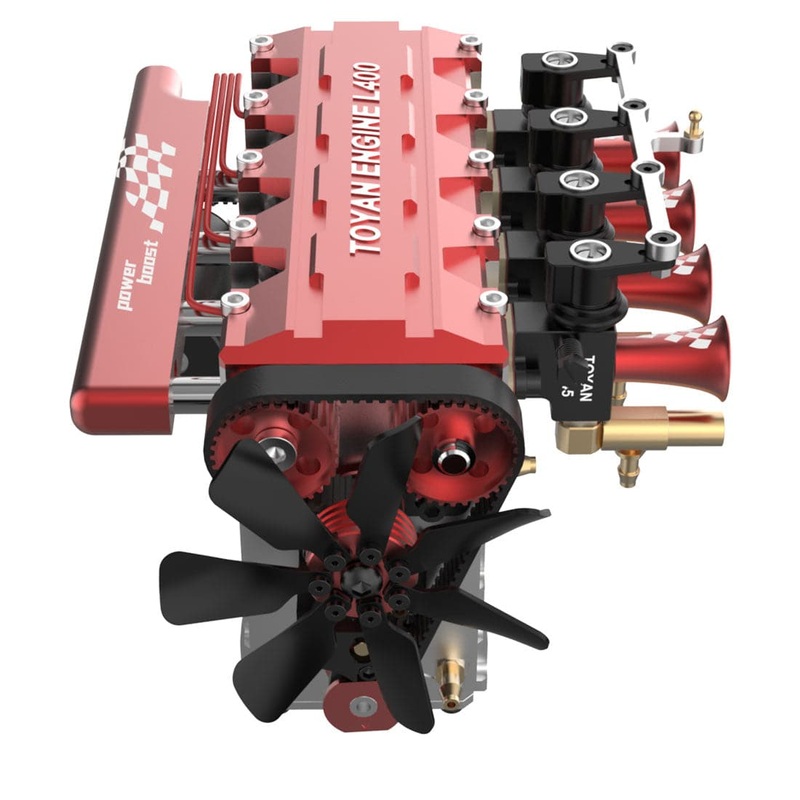 Assembled Toyan FS-L400 14cc Inline Four-cylinder Four-stroke Water-cooled Nitro Engine Model – RTR Version