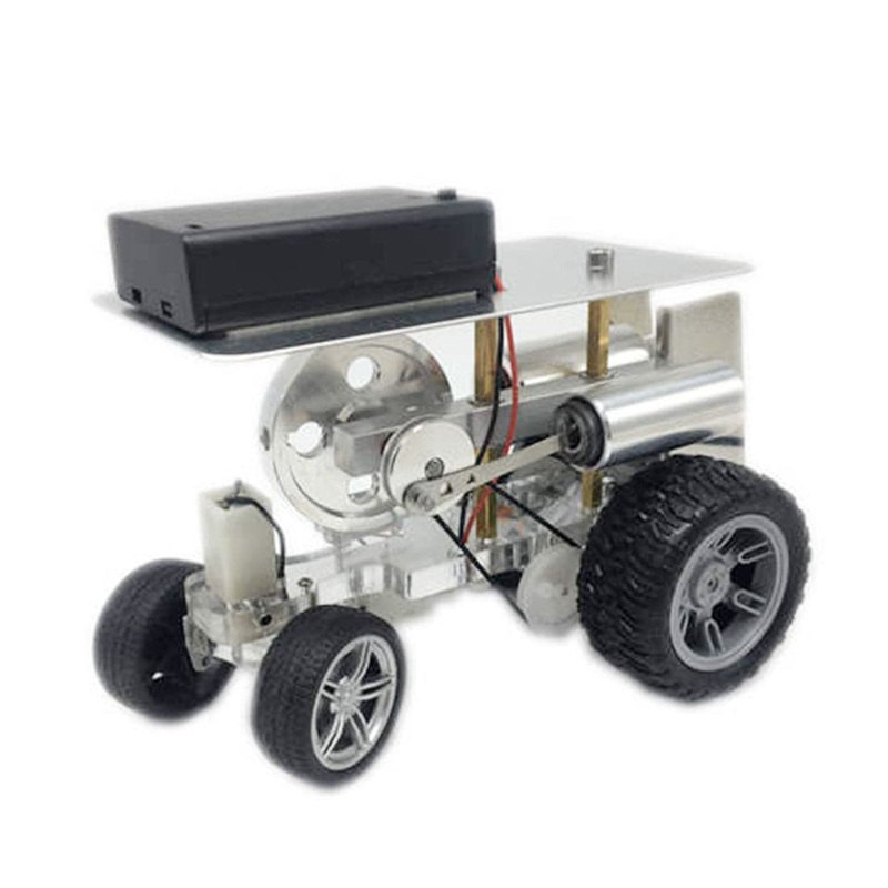 Steering Remote Control Stirling Engine Car Vehicle DIY Science Experiment Teaching