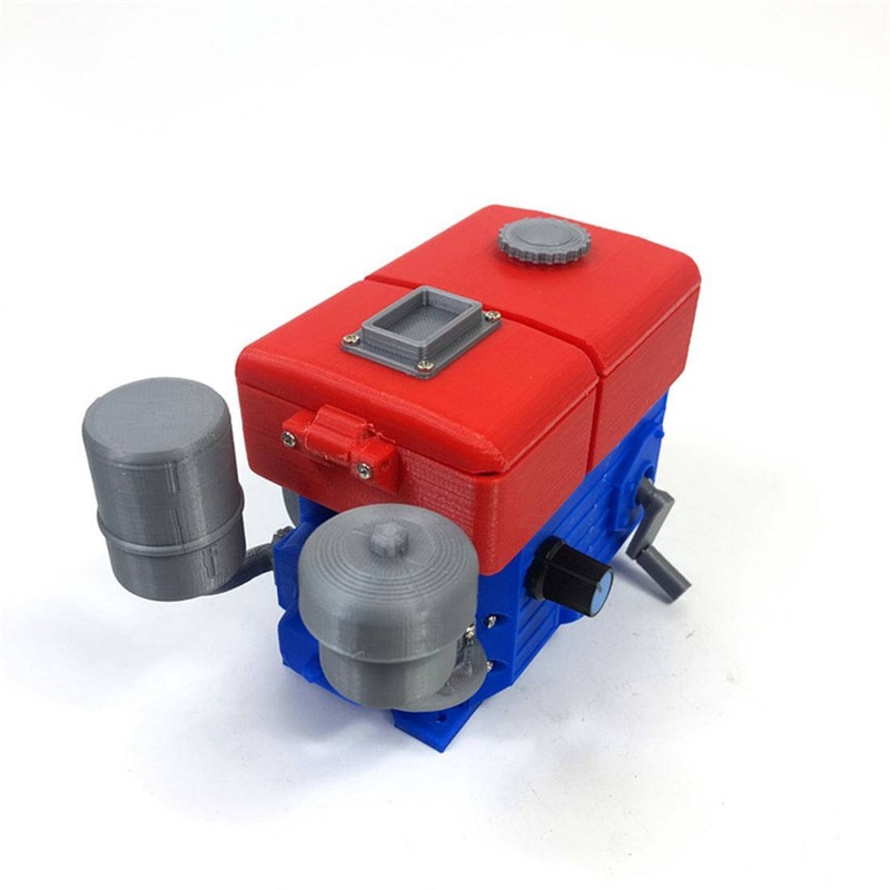 3D Printing Walking Tractor High-Simulation Diesel Engine Model Toy with Battery & Charger