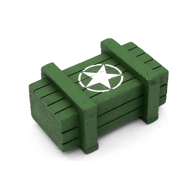 Simulated Wooden Box for 1/10 Scale RC Car TYPE A (10550mm) Green
