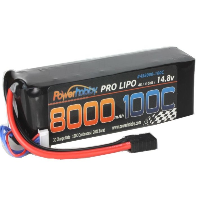 *DISCONTINUED* 4S 14.8V 8000MAH 100C Lipo Battery, w/ Genuine Traxxas Plug