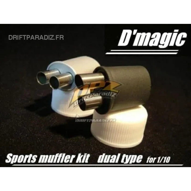 Echappements double “choix multiples ” – D-magic Noir/Coupe droite