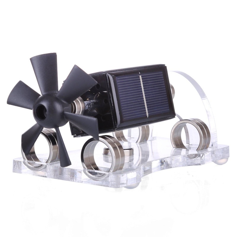 Magnetic Levitating Solar Motor With Fan Blade Model Free Energy Science Educational Toys Inclined Bracket