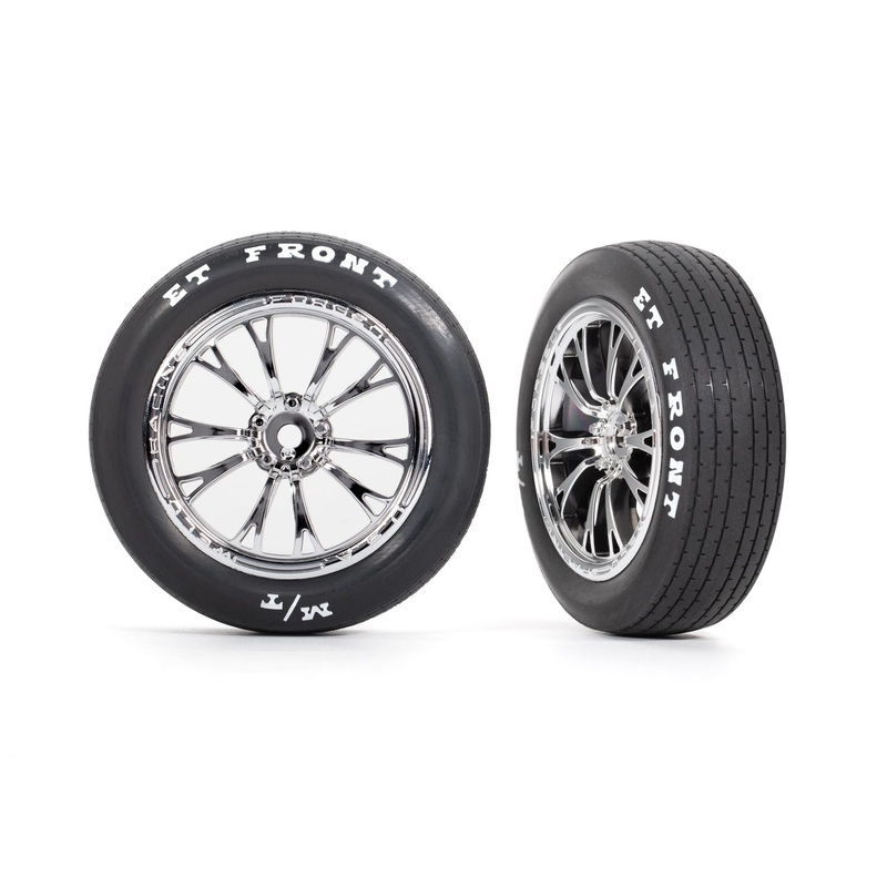 Tires & wheels, assembled, glued (Weld chrome wheels, tires, foam inserts) (front) (2)