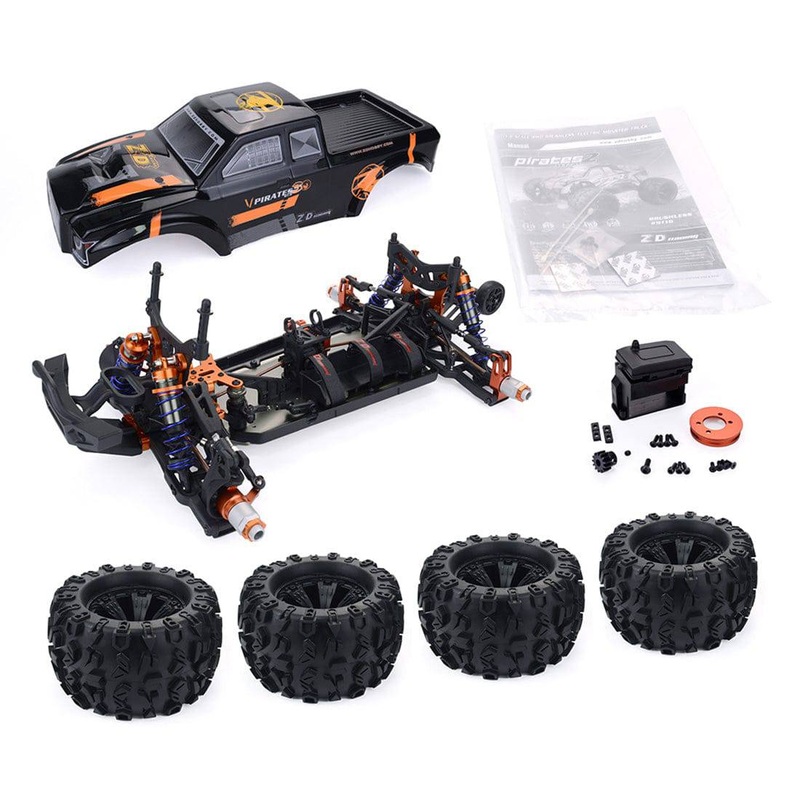 ZD Racing MT8 Pirates3 1/8 4WD 90km/h DIY Monster Truck Car Frame Kit – KIT Version Camouflage