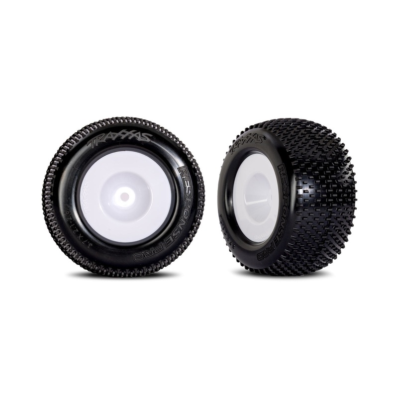 White Dished Wheels w/ Response Pro Tires (2)