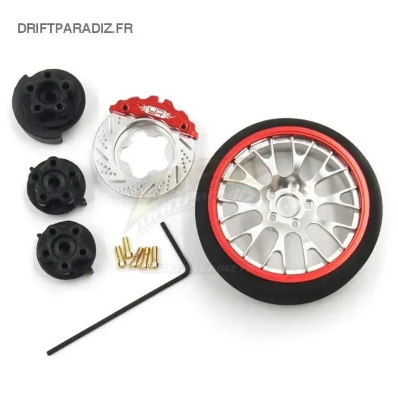 Type A – Rouge – Chrome – Volant pour Futaba/sanwa/ko propo/ Flysky NB4- Yeah Racing