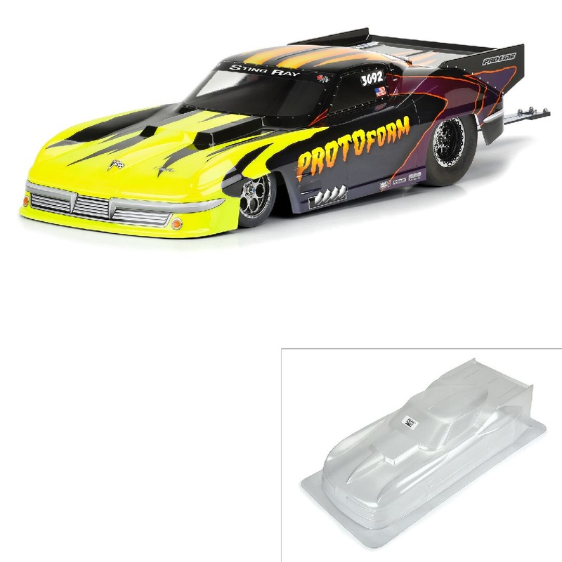 1/10 1963 Chevy Stingray Pro Mod Clear Body SC Drag Car