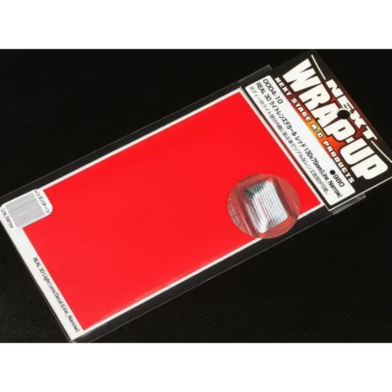 “Rouge” Autocollant lentilles phares “3D reel” 130x75mm lignes fine – Wrap-UP Next