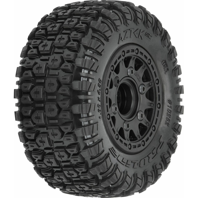 1/10 Aztek M2 F/R 2.2″/3.0″ SC MTD 12mm & 14mm Black Raid Wheels (2)