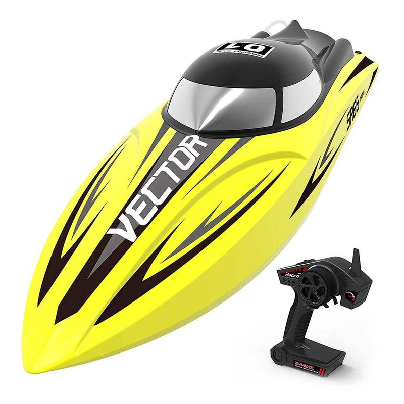 VOLANTEXRC Vector 2.4GHz Waterproof Two-way Electric Speedboat RC Mini Swimming Pool Boat 60KM/H – RTR