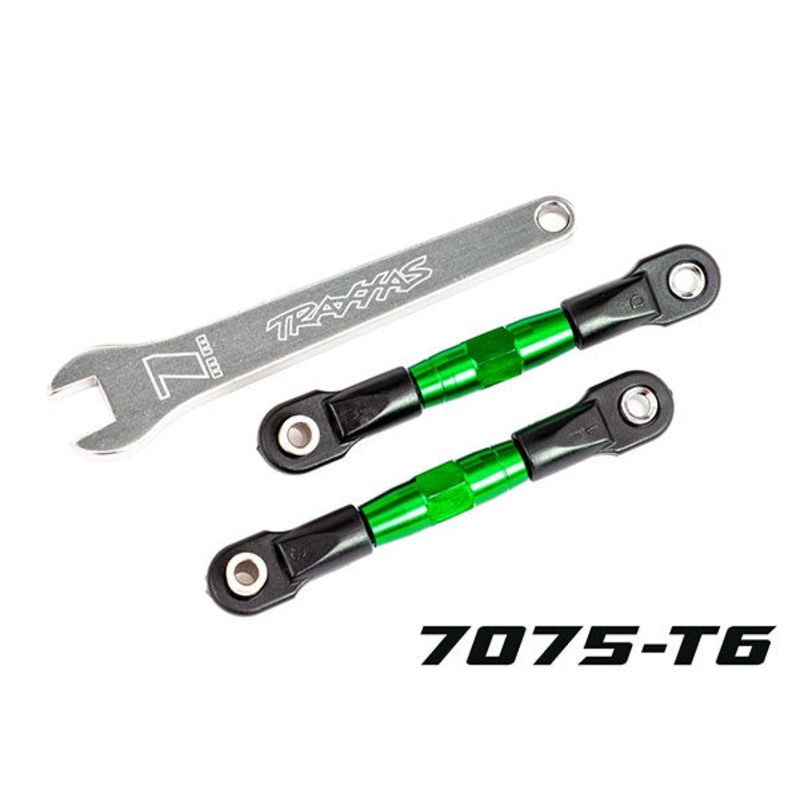 Rear Camber Links, TUBES green-anodized, 7075-T6 aluminum